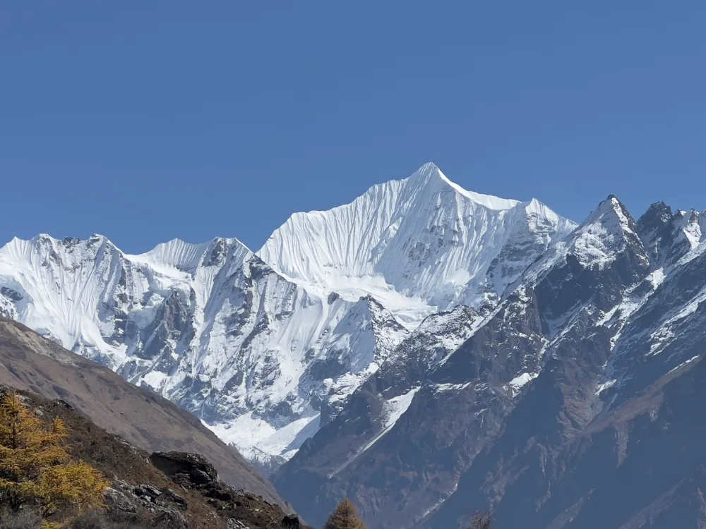 Trekking through the Himalayan landscape of Nepal