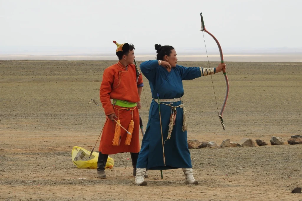 mongolian archery during our tour
